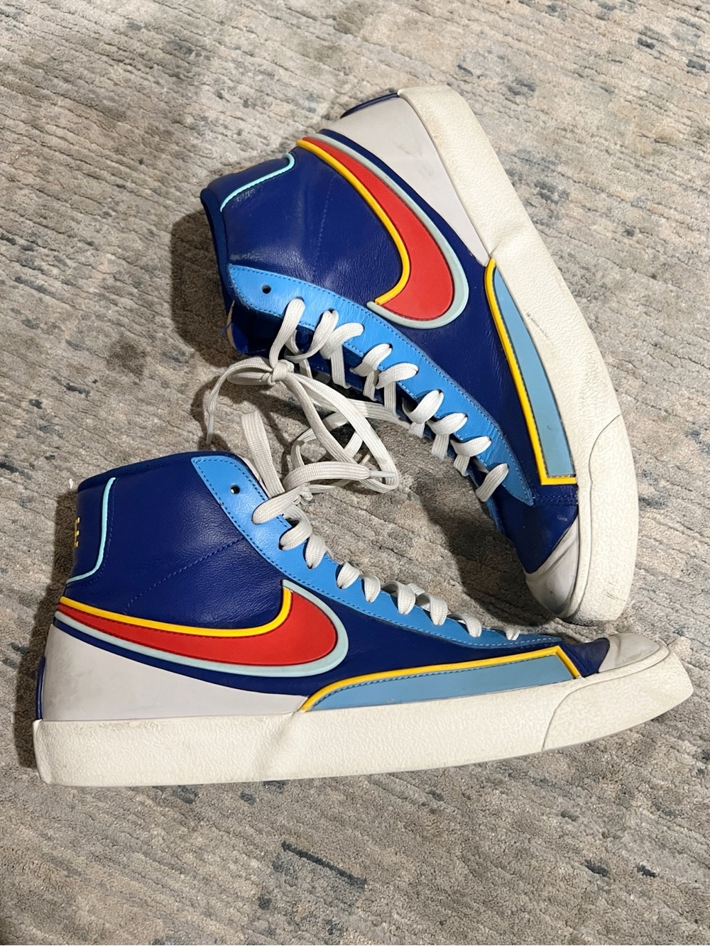 Nike Blazer Mid 77 Jumbo Sneakers Retro Colorblock Statement High Top, Men 10.5